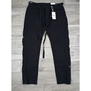 MNML Men’s Snap Western Double Knee Button Fly Canvas Pants Jeans Size 36x32 NWT